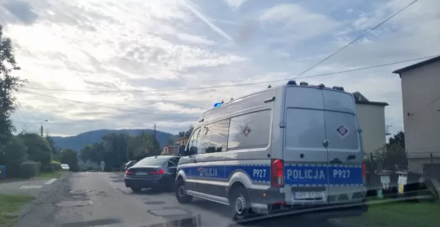 Moment zatrzymania pijanego kierowcy (Bielsko-Biała, Lipnik) - 8.08.2022