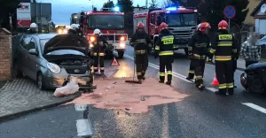 Wypadek na ul. Czerwonej - 3.01.2018