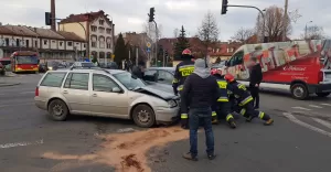 Zderzenie na skrzyżowaniu - 31.01.2018