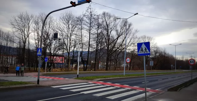 Przejście dla pieszych przy ul. Partyzantów
