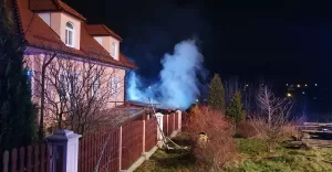 Pożar przy ul. Polnej w Bielsku-Białej - 2.01.2021