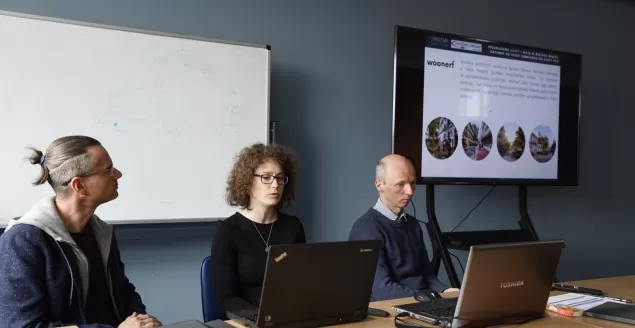 Zespół architektów podczas prezentacji w MZD