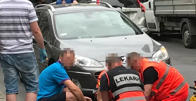 Potrącenie pieszego na ul. Komorowickiej