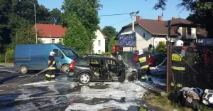 pożar samochodu