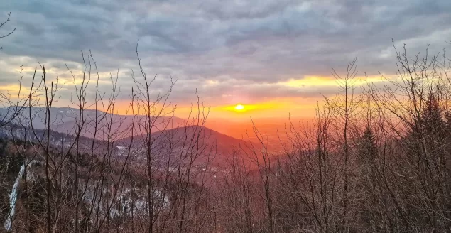 Bielsko,BielskoBiała,Góry,Beskidy,BeskidMały,MagurkaWilkowicka,MagurkaChallenge,ZachódSłońca,