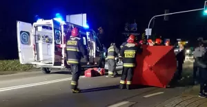 Potrącenie pieszej przy ul. Żywieckiej 4.11.2017