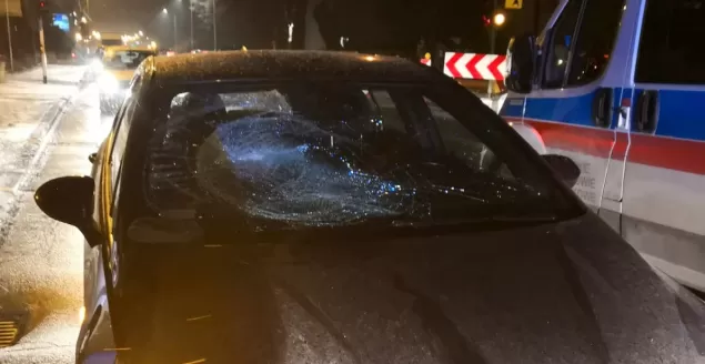 Potrącenie przy ul. Żywieckiej - 25.01.2019