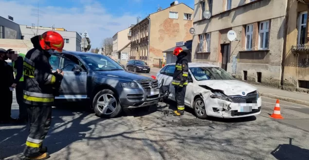 kolizja na Komorowickiej - 10.04.2021
