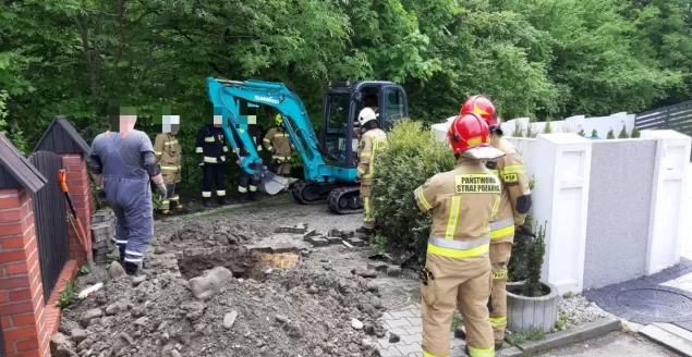 Podczas prac ziemnych doszło do uszkodzenia gazociągu