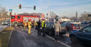 Kolizja na ul. Warszawskiej - 16.12.2020