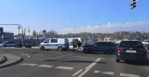 Kolizja na Rondzie Solidarności - 6.03.2021
