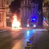 [FOTO, WIDEO] Pożar samochodu na ul. Sienkiewicza w Bielsku-Białej