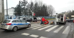 Potrącenie na przejściu przy Komorowckiej - 13.01