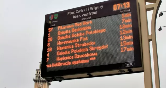 tablic dynamicznej informacji pasażerskiej