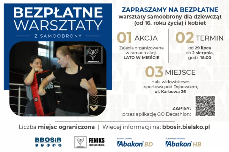 Bądź bezpieczna - bezpłatny trening samoobrony