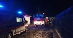 Pożar garażu w Międzyrzeczu Górnym - 29.11.2019