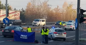 śmiertelne potrącenie pieszego na dk1