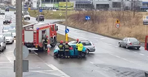 Zderzenie na al. Andersa - 1.02.2018