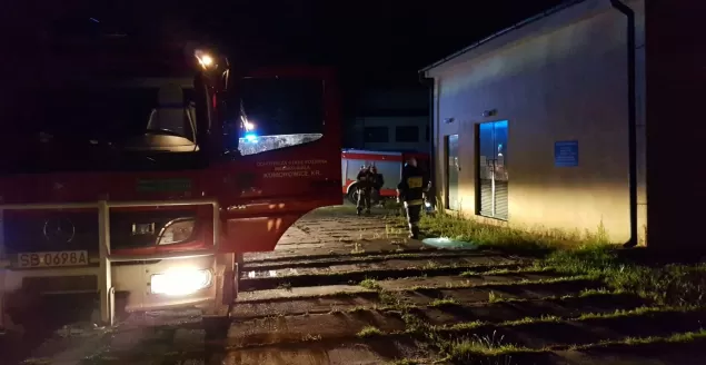 Pożar rozdzielni elektrycznej w Komorowicach