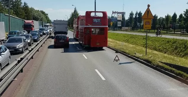Autobus piętrowy, DK-1, awaria, Pszczyna