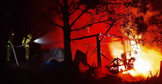 Interwencja straży pożarnej przy ul. Borowej w Czańcu - 19.09.2022