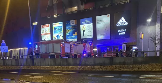Interwencja straży pożarnej przy ul. Wałowej w Bielsku-Białej - 22.12.2022