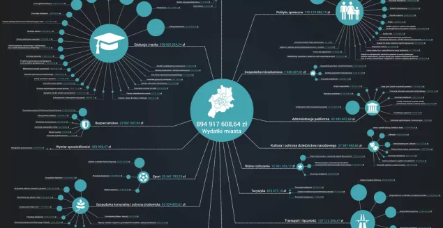 Mapa wydatków miasta Bielska-Białej