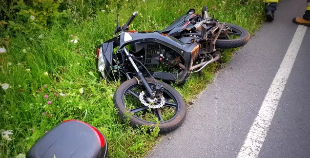 Wypadek motocyklowy w Rudzicy - 14.07.2017