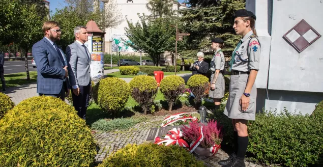 Uczcili pamięć Franciszka Żwirki i Stanisława Wigury