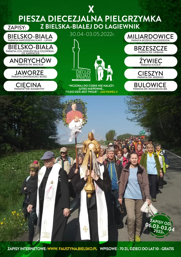 Piesza pielgrzymka diecezjalna do Łagiewnik. Trwają zapisy