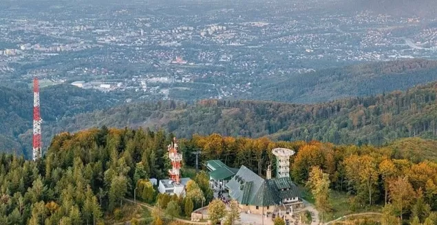 PocztowkazBielska,Bielsko,BielskoBiała,Góry,Beskidy,BeskidŚląski,Szyndzielnia,Jesień,Paździer