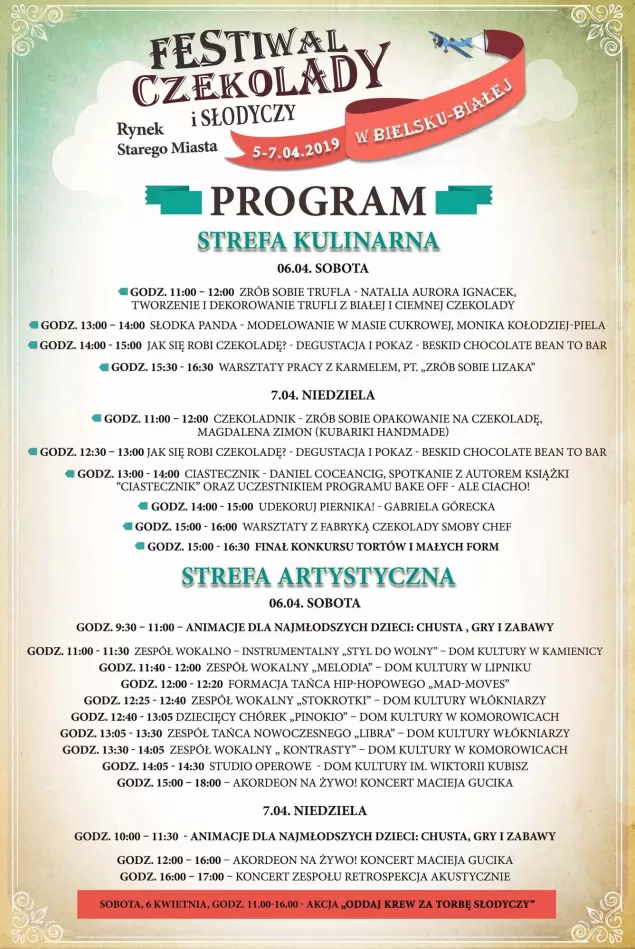 Festiwal Czekolady 2019 Program