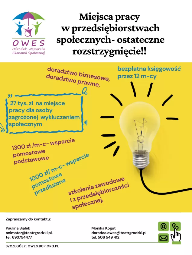 OWES: można uzyskać wsparcie na stworzenie nowych miejsc pracy