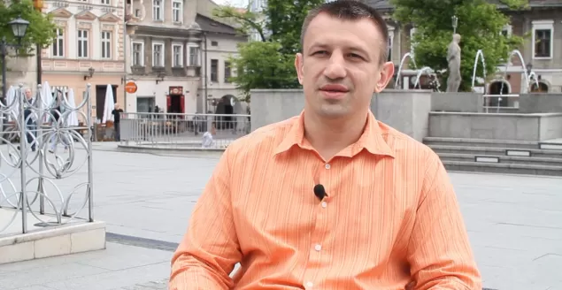 Tomasz Adamek podczas wywiadu z bielsko.info