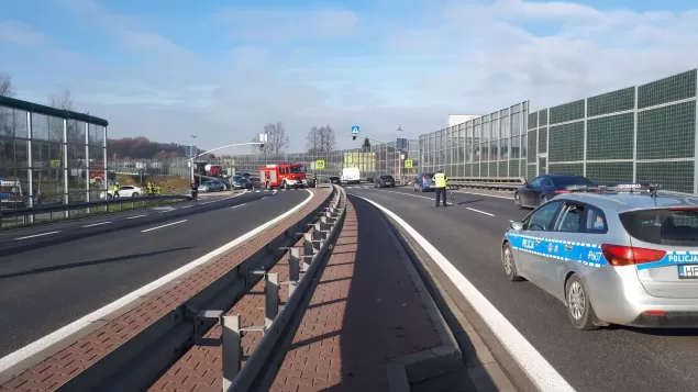 potrącenie pieszego na dk 1 w Goczałkowicach