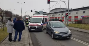Potrącenie pieszego na Leszczyńskiej - 2.02.2018