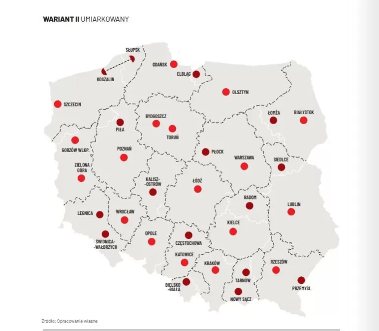 Drugi wariant podziału terytorialnego Polski wg doktora Łukasza Zaborowskiego