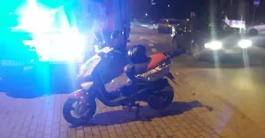 Zderzenie osobówki i skutera - 15.01.2018