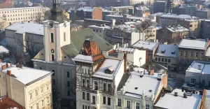 Bielsko,BielskoBiała,PlacEojskaPolskiego,Kamienica,PodŻabami,Kościół,Grudzień,Zima,LoveBB,fot