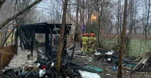 Interwencja straży pożarnej przy ul. Leszczyńskiej - 18.01.2023