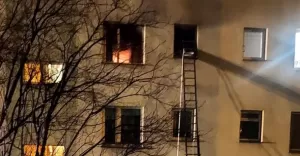 Pożar mieszkania przy ul. Łagodnej