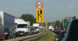 Zwężenie DK-1 w Piasku