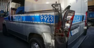 uszkodzony radiowóz
