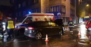Zderzenie na skrzyżowaniu Komorowickiej z Piłsudsk