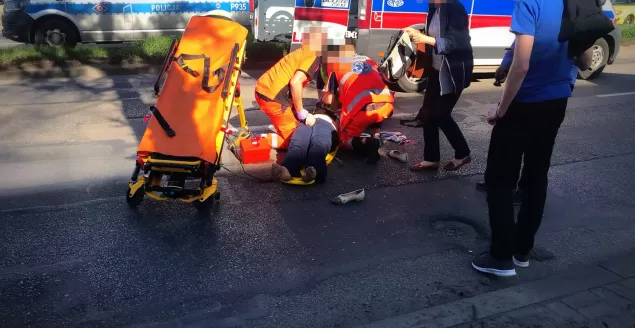 Potrącenie na ul. Warszawskiej - 20.04.2018