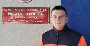 Mł. asp. Bartosz Klimek to policjant, ale również Ratownik Medyczny Zespołu Medycznego SPPP w Bielsku-Białej