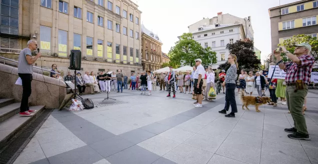 Pikieta na placu Chrobrego