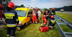 Dachowanie na S-1 w Wilkowicach